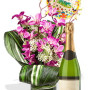 Dendrobium Orchid Package , Sparking wine and balloon