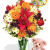 Mixed bouquet package , Medium teddy Bear and Helium Balloon