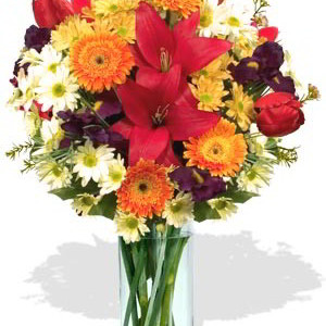 Mixed Flowers Vase Bouquet