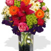 YYC Flowers Colorful Assorted Flowers Vase Bouquet