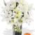 7 Oriental White Lily Bouquet