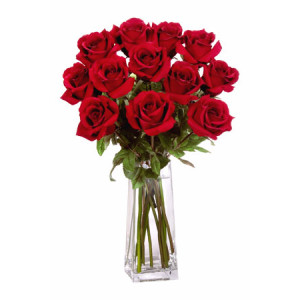 YYC Flowers Red Rose in Vase Gift