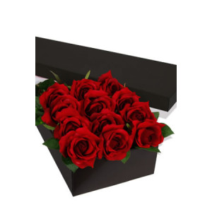 YYC Flowers One Dozen Long Stem Premium Rose Presentation Box