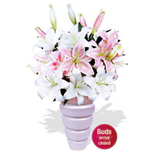 6 Lily Bouquet Vase