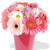 15pcs Mixed Gerbera and Chrysanthemum Vase Bouquet