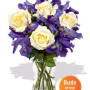 Roses and Iris Vase Bouquet