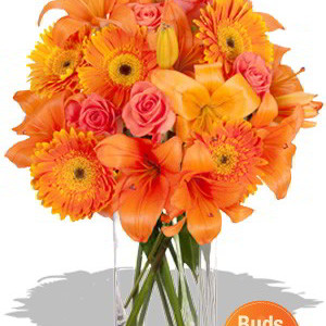 Asiatic, Gerbera and Rose Bouquet