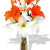 2 orange and 2 white Asiatic Lily Bouquet