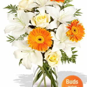 Oriental , gerbera and roses bouquet