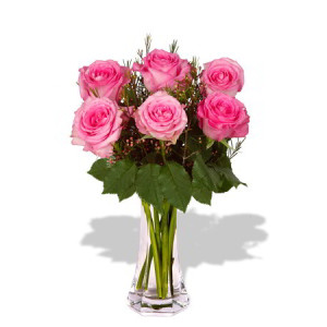 YYC Flowers 6 Rose Vase Bouquet
