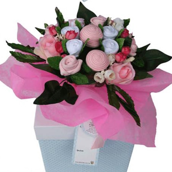 Blushing Welcome Baby Girl Pink Bouquet