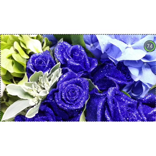 Crystal Blue Roses with Hydrangea Bouquet