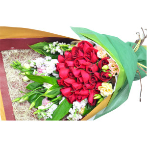 YYC Direct Flowers Love in Bloom Red Roses Bouquet 24 - Two Dozen