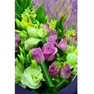 YYC Direct Flowers Velvet Romance Purple Roses Bouquet 2890