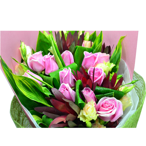 Sleeping Queen Pink Roses Bouquet