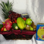 Mid Autumn Festival Fruits Hamper and MoonCake and Red Wine