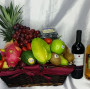 Mid Autumn Festival Fruits Hamper with Red and White Wine