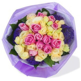 YYC Flowers One Dozen Light Pink Rose Bouquet