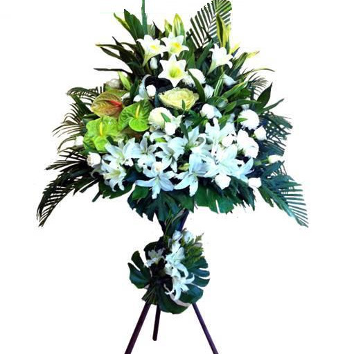 Serenity White Sympathy Basket