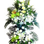 Serenity of Memories White Sympathy Flower Basket