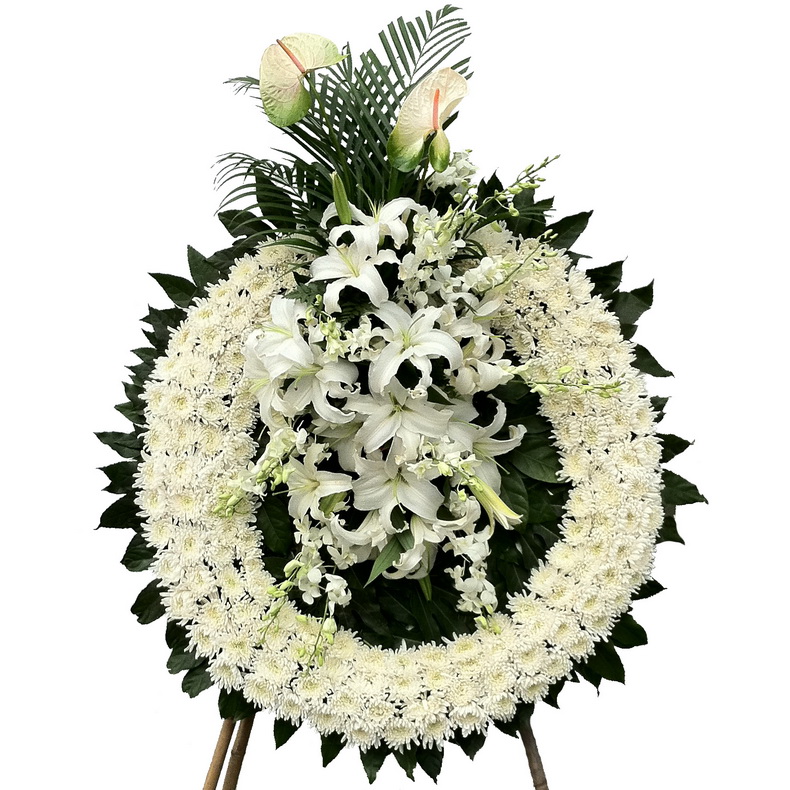 Serene White Remembrance Floral Arrangement