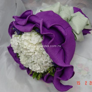 YYC Flowers Pure White Hydrangea Round Bouquet